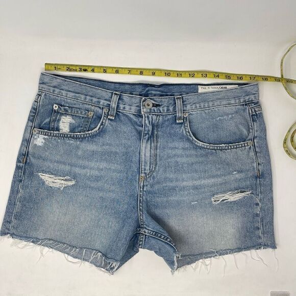 Rag & Bone Blue Light Wash Martini Distressed Denim Jean Shorts Size 28 - Picture 1 of 7